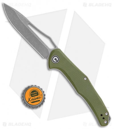 CIVIVI Fracture Drop Point Slip Joint Knife OD Green G-10  (3.5" BB/SW) C2009A