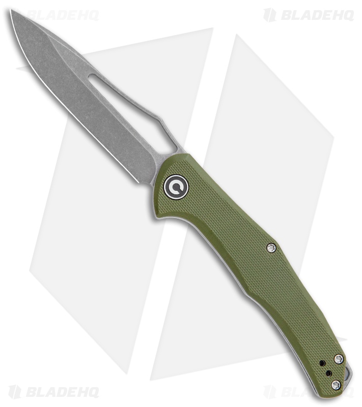 CIVIVI Fracture Drop Point Slip Joint Knife OD Green G-10  (3.5" BB/SW) C2009A