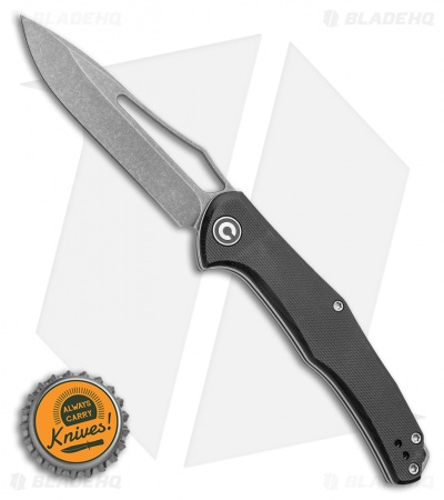 CIVIVI Fracture Drop Point Slip Joint Knife Black G-10  (3.5" BB/SW) C2009E