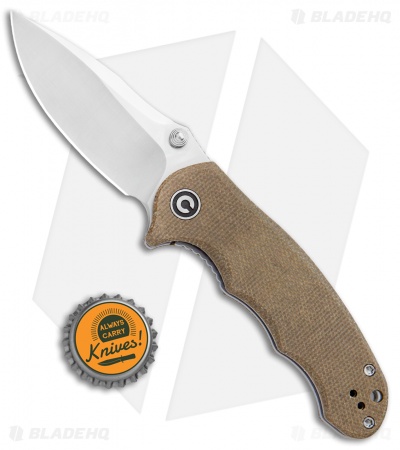 CIVIVI Hooligan Liner Lock Knife Dark Earth Micarta (2.98" Satin D2) C913A