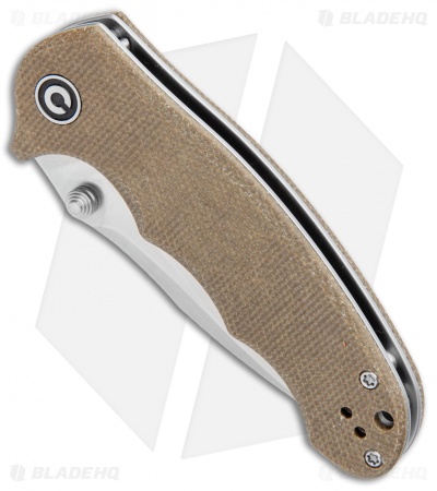 CIVIVI Hooligan Liner Lock Knife Dark Earth Micarta (2.98" Satin D2) C913A