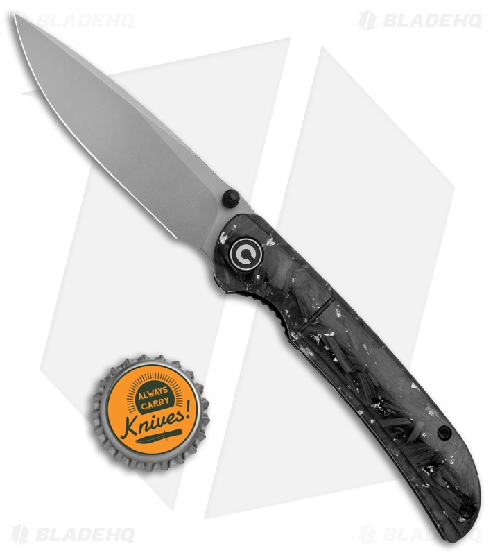 CIVIVI Imperium Liner Lock Knife Shredded CF/Silver (3.5" Stonewash) C2106B