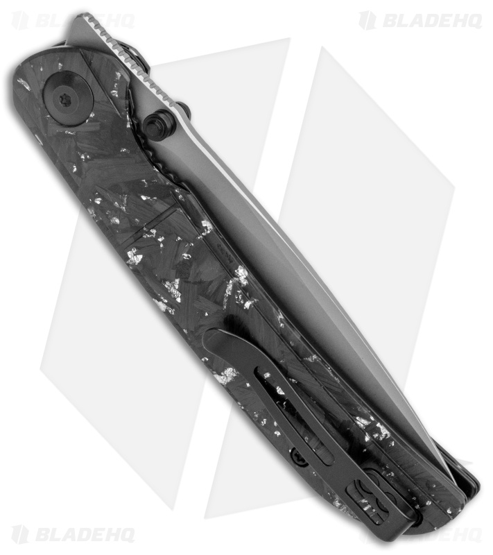 CIVIVI Imperium Liner Lock Knife Shredded CF/Silver (3.5" Stonewash) C2106B