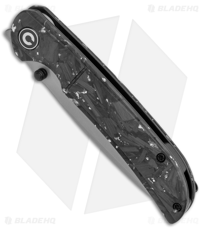 CIVIVI Imperium Liner Lock Knife Shredded CF/Silver (3.5" Stonewash) C2106B