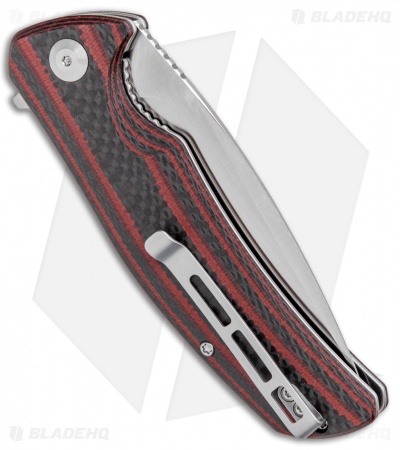 CIVIVI Incite Liner Lock Knife Red G-10/Carbon Fiber (3.7" Satin) C908C