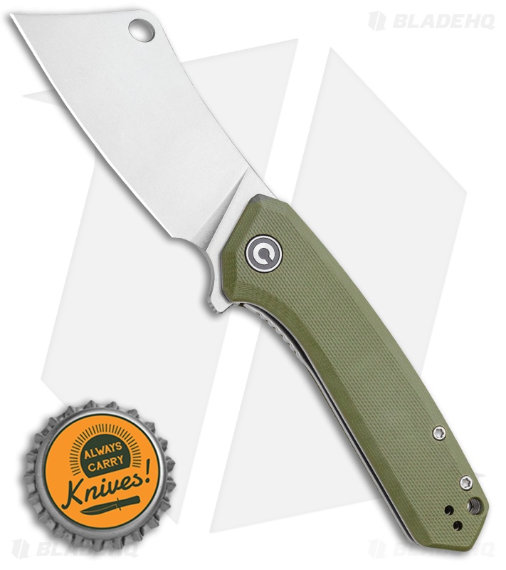 CIVIVI Mini Mastodon Liner Lock Knife OD Green G-10 (3" Stonewash)