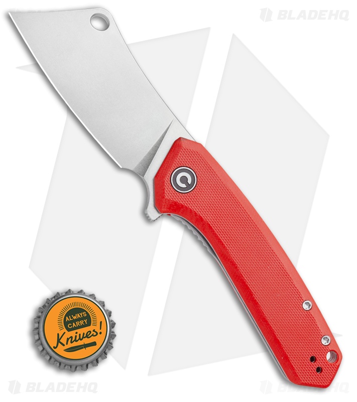 CIVIVI Mini Mastodon Liner Lock Knife Red G-10 (3" Stonewash)