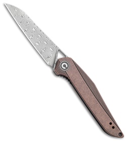 CIVIVI Isham Mckenna Liner Lock Knife Black SW Copper (2.9" Damascus) C905DS-2