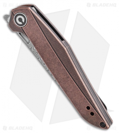 CIVIVI Isham Mckenna Liner Lock Knife Black SW Copper (2.9" Damascus) C905DS-2