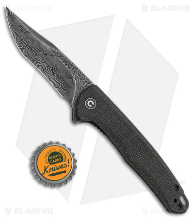 CIVIVI Mini Sandbar Liner Lock Knife Black Micarta (2.9" Damascus) C20011-DS1