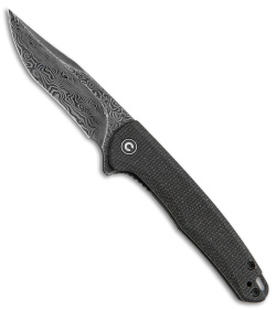 CIVIVI Mini Sandbar Liner Lock Knife Black Micarta (2.9" Damascus) C20011-DS1