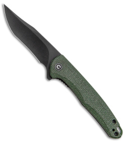 CIVIVI Mini Sandbar Liner Lock Knife Green Micarta (2.9&quot; Black) C20011-3 | 154455