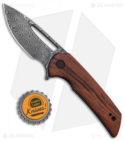 CIVIVI Ferrum Forge Odium Liner Lock Knife Cuibourtia Wood (2.6" Damascus) 