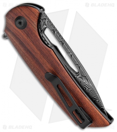 CIVIVI Ferrum Forge Odium Liner Lock Knife Cuibourtia Wood (2.6" Damascus) 
