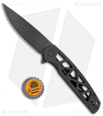 CIVIVI Perf Skeletonized Frame Lock Knife Black Steel (3.1" Black) 