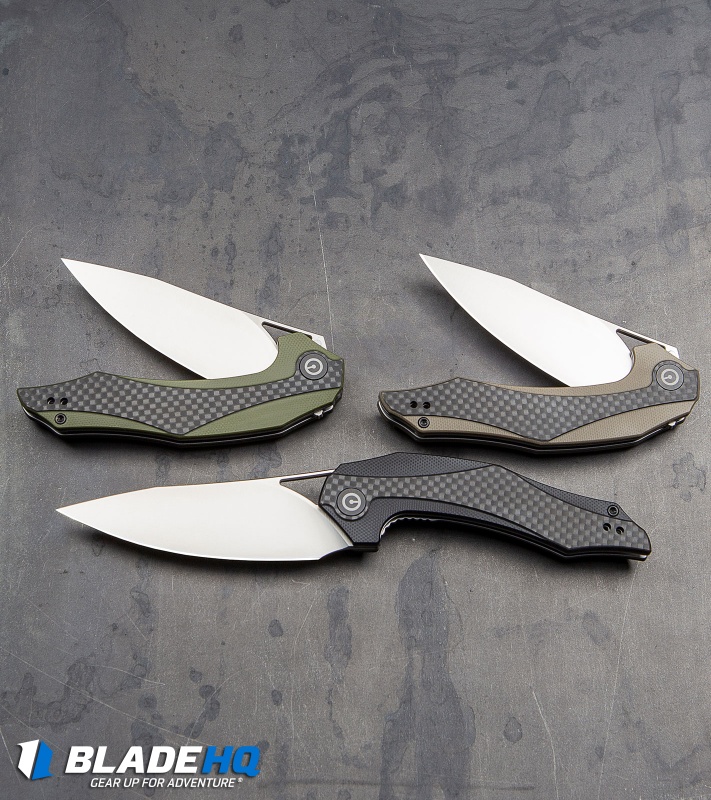 CIVIVI Isham Plethiros Flipper Knife CF/G10 (3.45" Satin) C904C