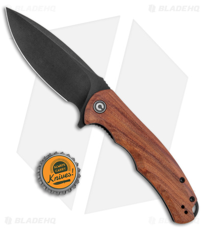 CIVIVI Praxis Flipper Liner Lock Knife Cuibourtia Wood (3.75" Black) C803H