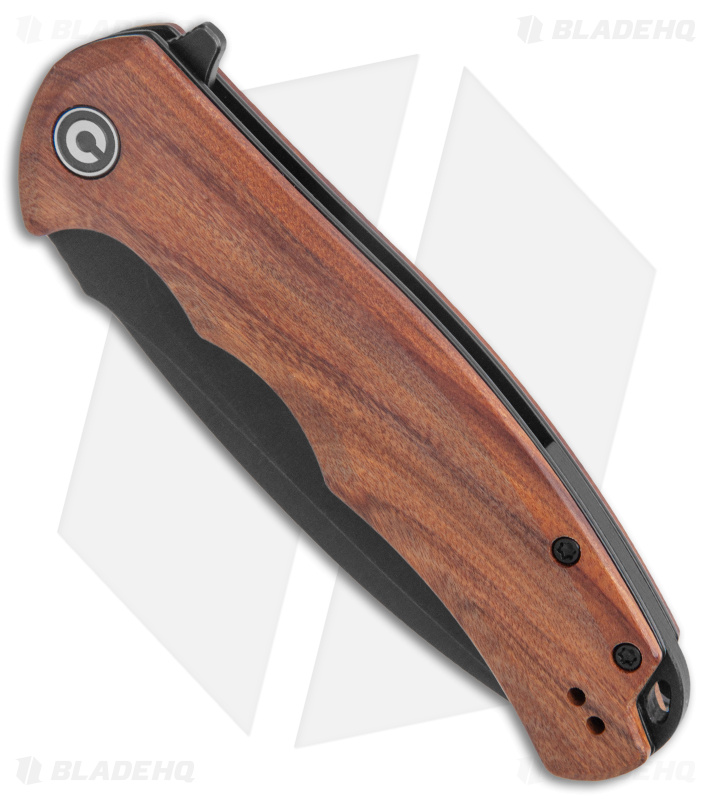 CIVIVI Praxis Flipper Liner Lock Knife Cuibourtia Wood (3.75" Black) C803H