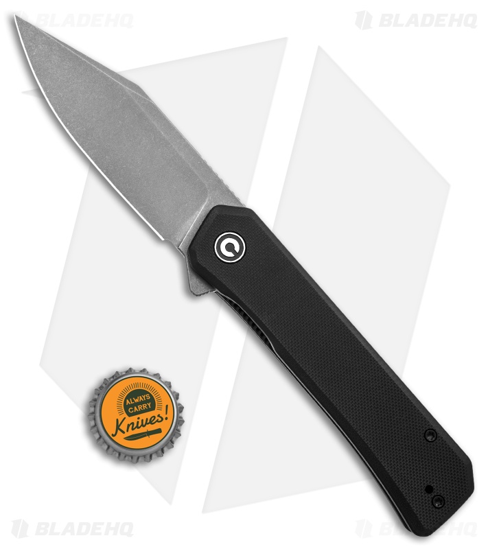 CIVIVI Relic Liner Lock Knife w/Tweezers Black G-10 (3.5" SW)