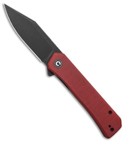 CIVIVI Relic Liner Lock Knife w/Tweezers Burgundy G-10 (3.5" Black SW)