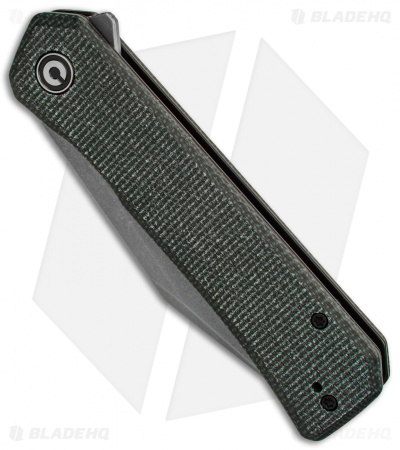 CIVIVI Relic Liner Lock Knife w/Tweezers Green Micarta (3.5" SW)