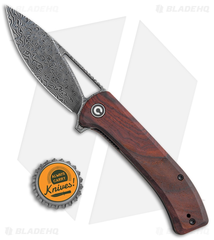 CIVIVI Riffle Liner Lock Knife Sandalwood (3.5" Damascus) C2024DS-2