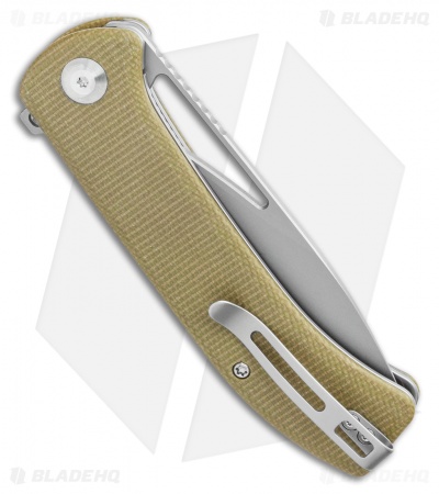 CIVIVI Riffle Liner Lock Knife Olive Micarta (3.5" Stonewash) C2024B