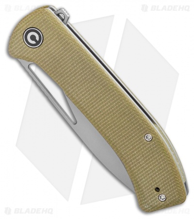CIVIVI Riffle Liner Lock Knife Olive Micarta (3.5" Stonewash) C2024B