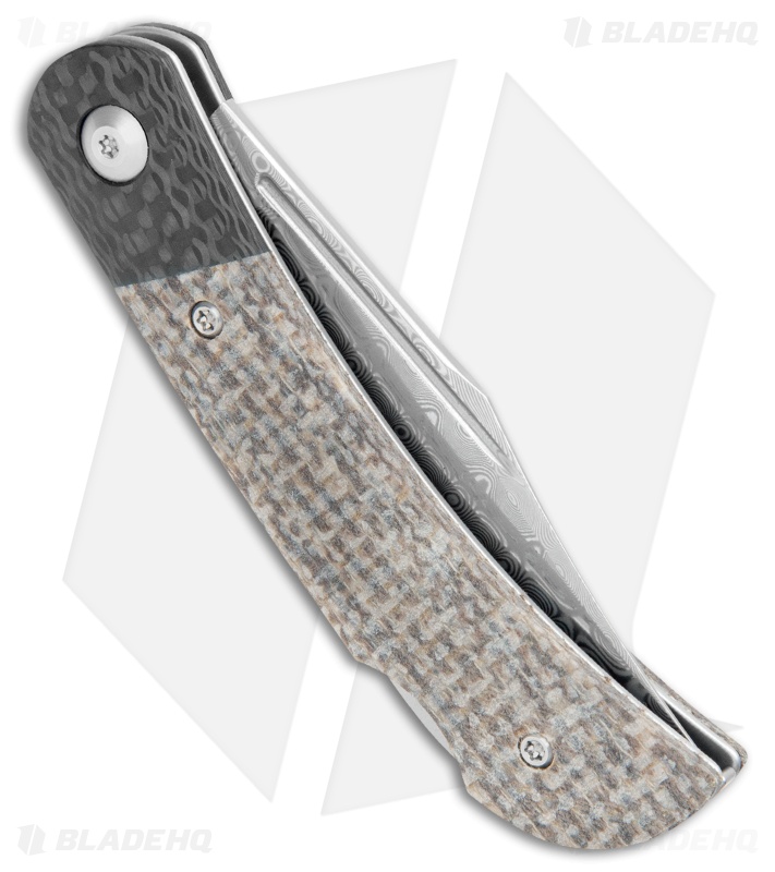 CIVIVI Rustic Gent Lock Back Knife Matrix Micarta/CF (2.97" Damascus) C914DS-2