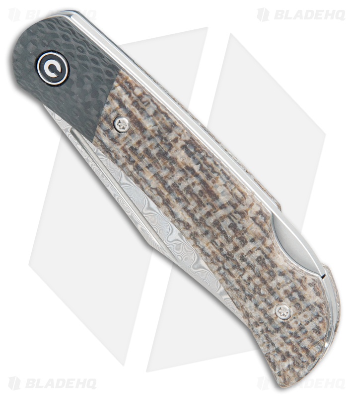 CIVIVI Rustic Gent Lock Back Knife Matrix Micarta/CF (2.97" Damascus) C914DS-2