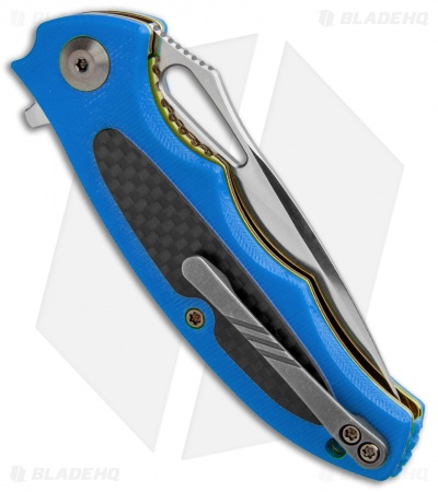 CIVIVI Shard Liner Lock Knife Blue G-10/CF (2.95" Satin) C806C