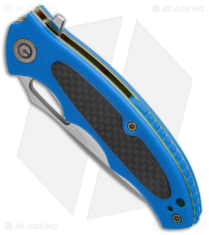 CIVIVI Shard Liner Lock Knife Blue G-10/CF (2.95" Satin) C806C
