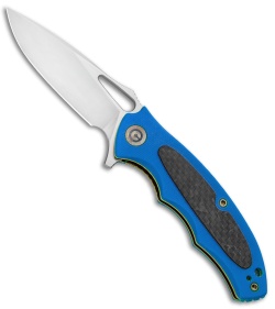 CIVIVI Shard Liner Lock Knife Blue G-10/CF (2.95" Satin) C806C