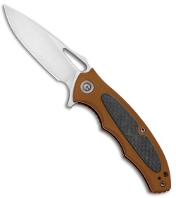 CIVIVI Shard Liner Lock Knife Brown G-10/CF (2.95" Satin) C806B