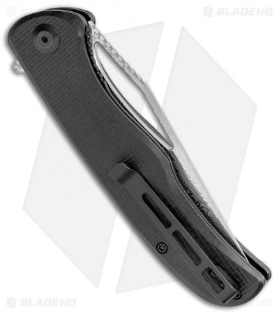 CIVIVI Shredder Liner Lock Knife Textured Black G-10 (3.7" Damascus) C912DS