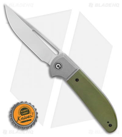 CIVIVI Trailblazer XL Slip Joint Knife OD Green G10 (3.5" Stonewash) C2101A