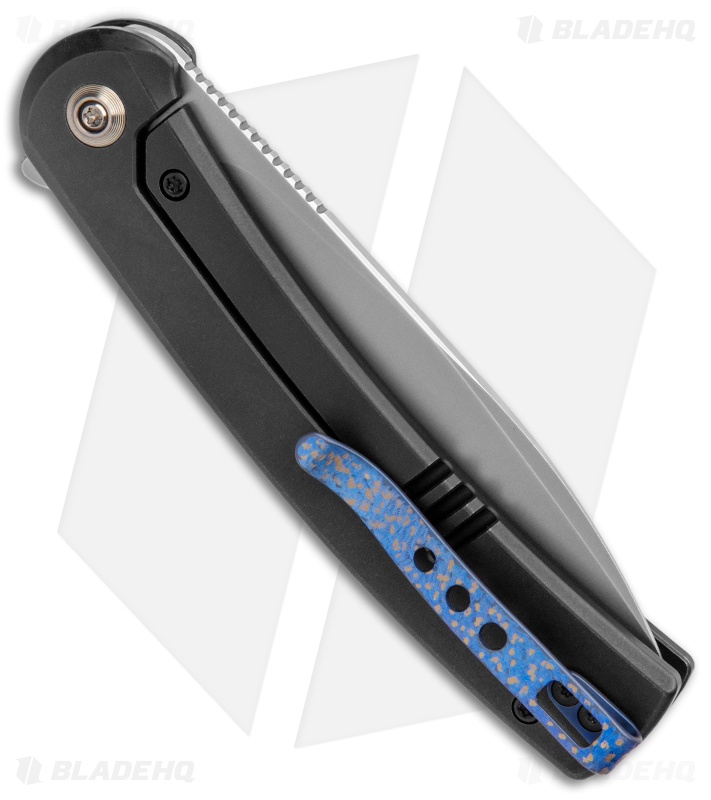 WE Knife Co. Upshot Frame Lock Knife Black Ti (3.5" Polished Bead Blast) 2102A