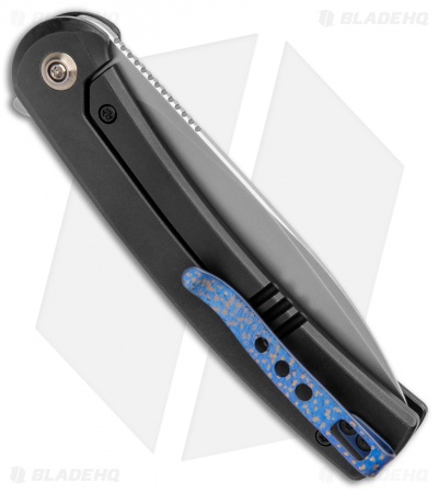 WE Knife Co. Upshot Frame Lock Knife Black Ti (3.5" Polished Bead Blast) 2102A