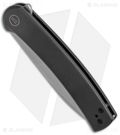 WE Knife Co. Upshot Frame Lock Knife Black Ti (3.5" Polished Bead Blast) 2102A