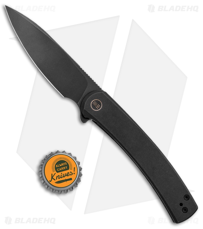 WE Knife Co. Upshot Frame Lock Knife Black Titanium (3.5" Black SW) 2102B