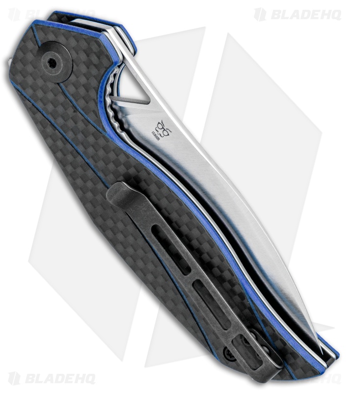 CIVIVI Isham Anthropos Flipper Knife Blue/Carbon Fiber(3.25" Satin)  C903B