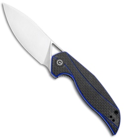 CIVIVI Isham Anthropos Flipper Knife Blue/Carbon Fiber(3.25" Satin)  C903B