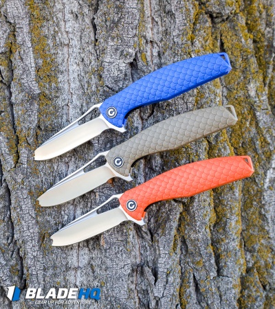 CIVIVI Wyvern Folding Flipper Knife Tan FRN (3.5" Satin) C902C