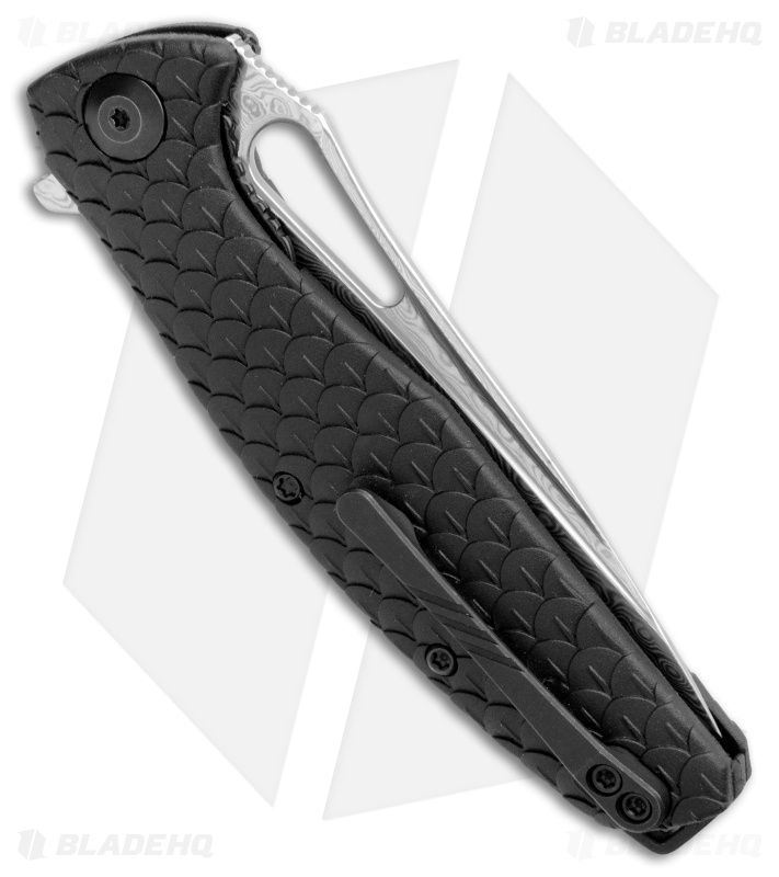 CIVIVI Wyvern Folding Flipper Knife Black FRN (3.5" Damascus) C902DS