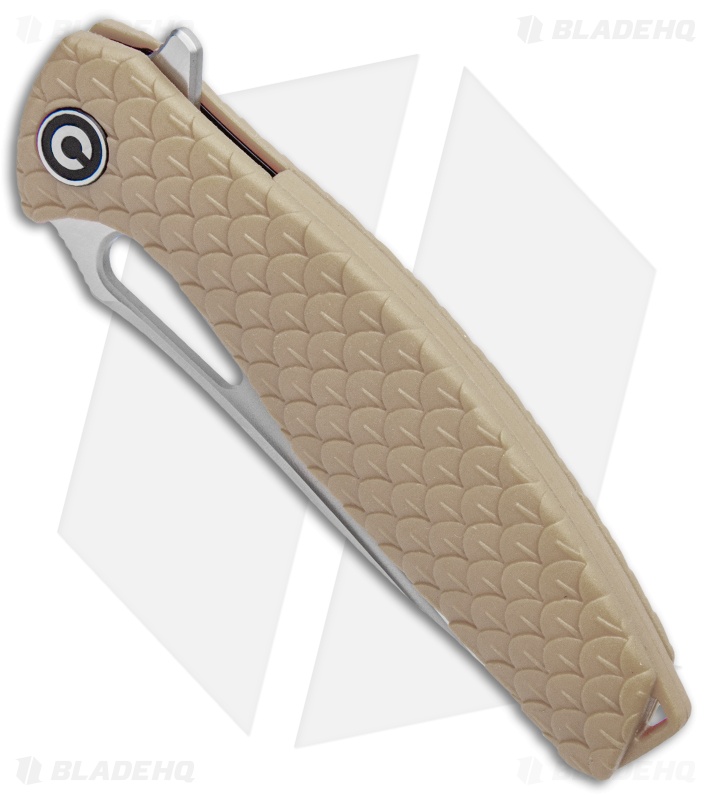 CIVIVI Wyvern Folding Flipper Knife Tan FRN (3.5" Satin) C902C