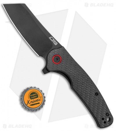 CJRB Cutlery Crag Liner Lock Knife Carbon Fiber (3.5" D2 Black) J1904-BCF