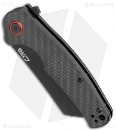 CJRB Cutlery Crag Liner Lock Knife Carbon Fiber (3.5" D2 Black) J1904-BCF