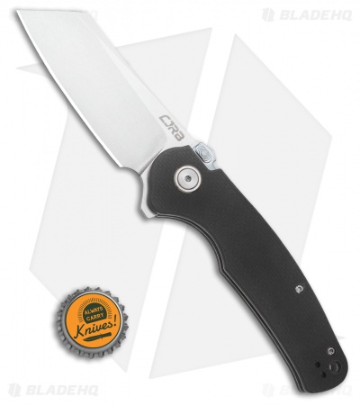 CJRB Cutlery Crag Recoil-lock Knife Black G10  (3.5" D2 Stonewash) J1904R-BKF