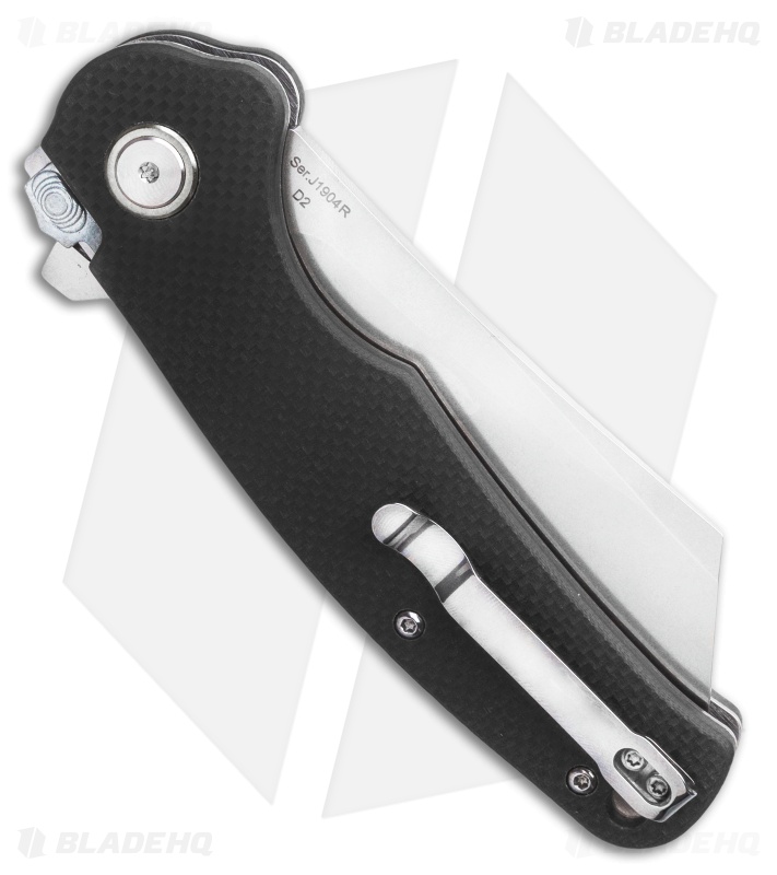 CJRB Cutlery Crag Recoil-lock Knife Black G10  (3.5" D2 Stonewash) J1904R-BKF