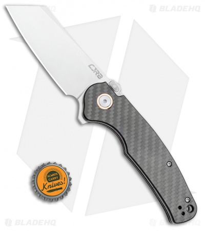 CJRB Cutlery Crag Recoil-lock Knife Carbon Fiber  (3.5" D2 Stonewash) J1904R-CF